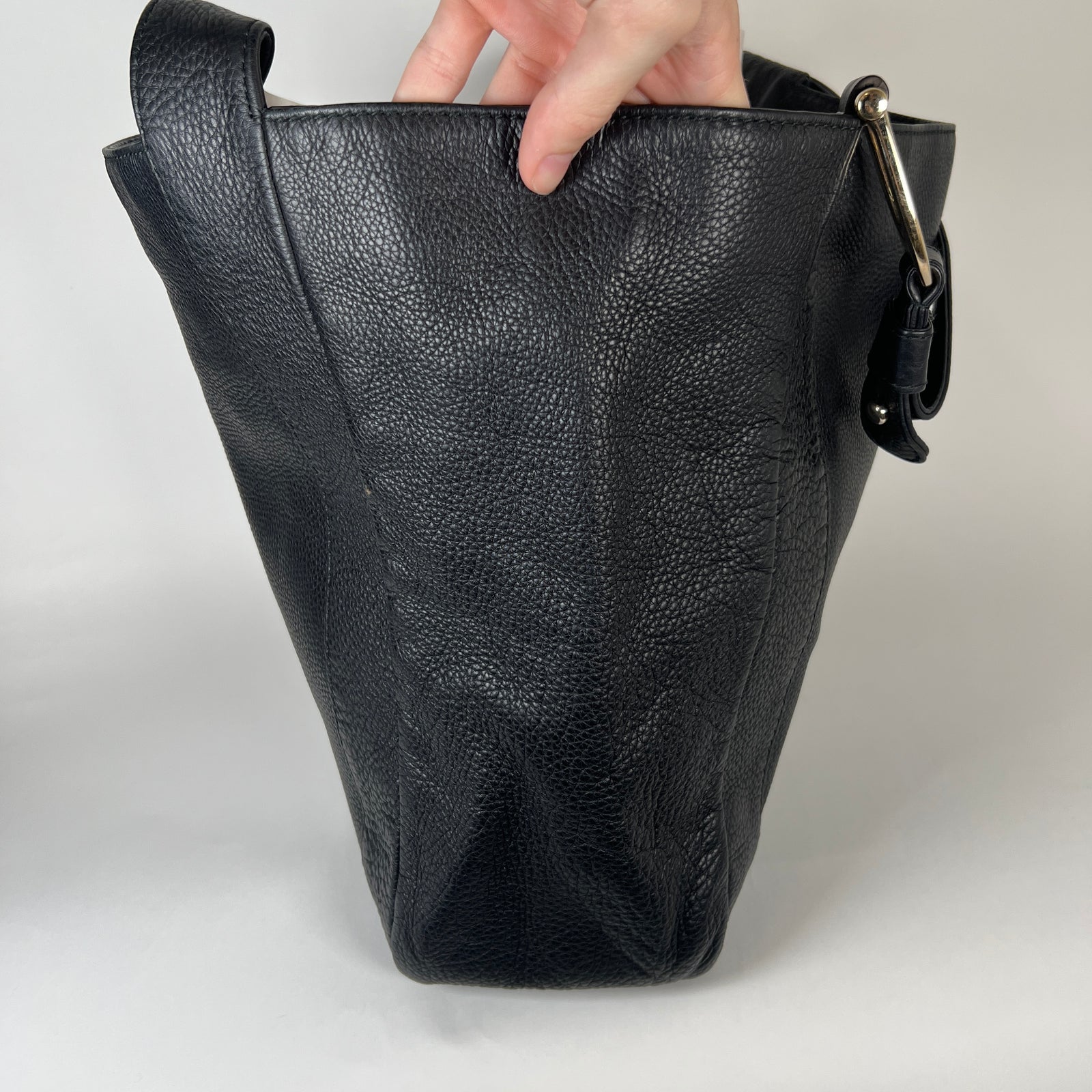 Gucci Black Leather Shopper Tote
