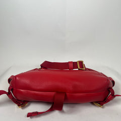 Balmain SS22 Red Calfskin Small Major Shoulder Bag