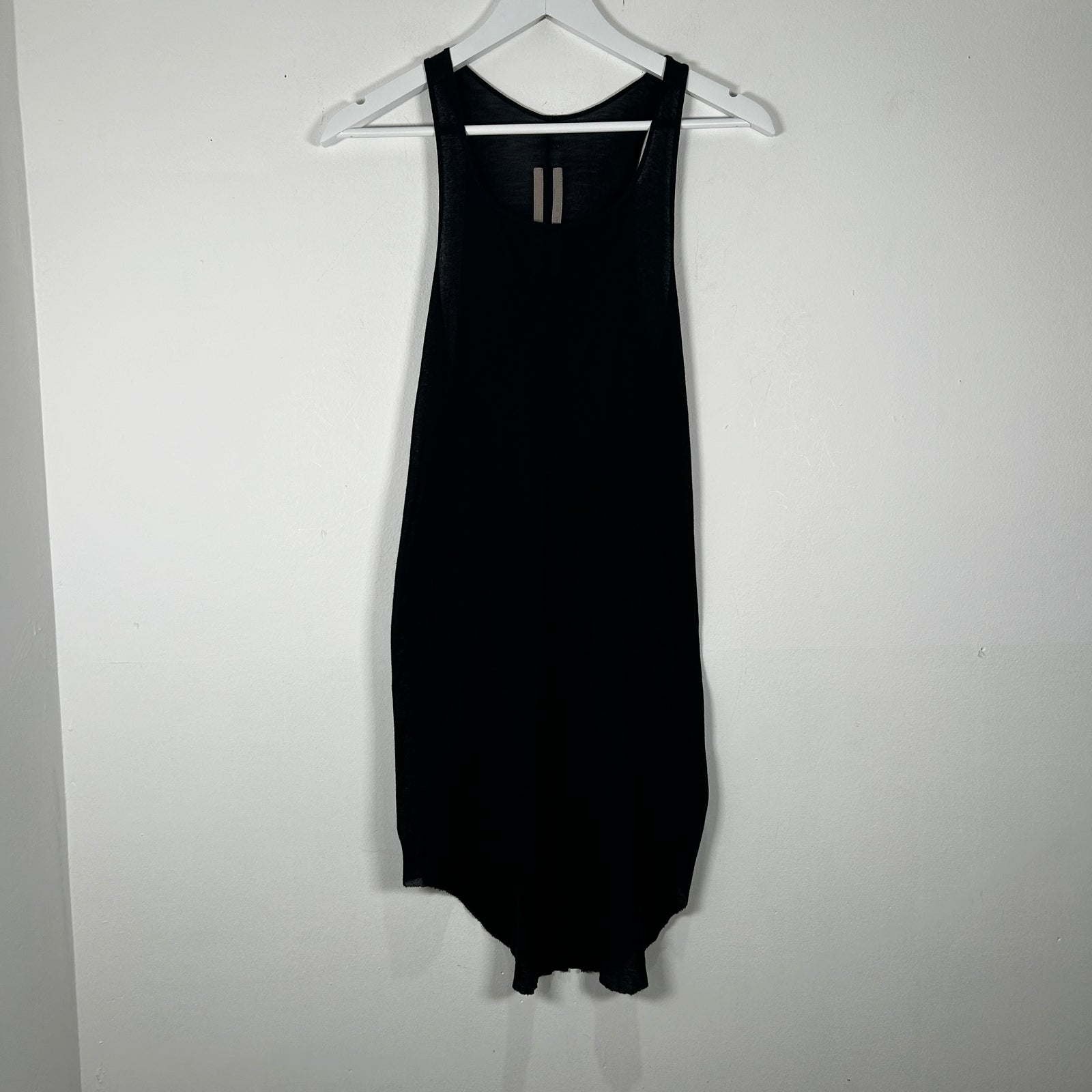 Rick Owens Black 'Dick Flap' Tank-Top Size M