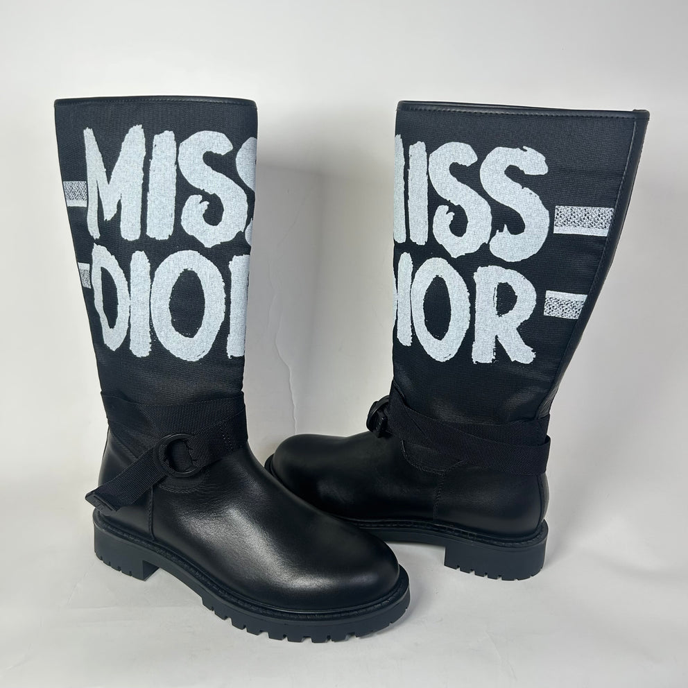 Dior Black D-Major Miss Dior Boots Size 40