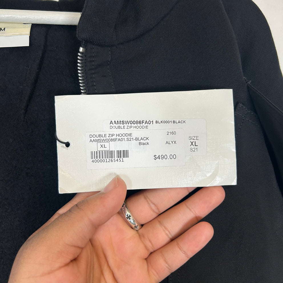 Alyx Black Cargo Zip-Up Hoodie Size XL