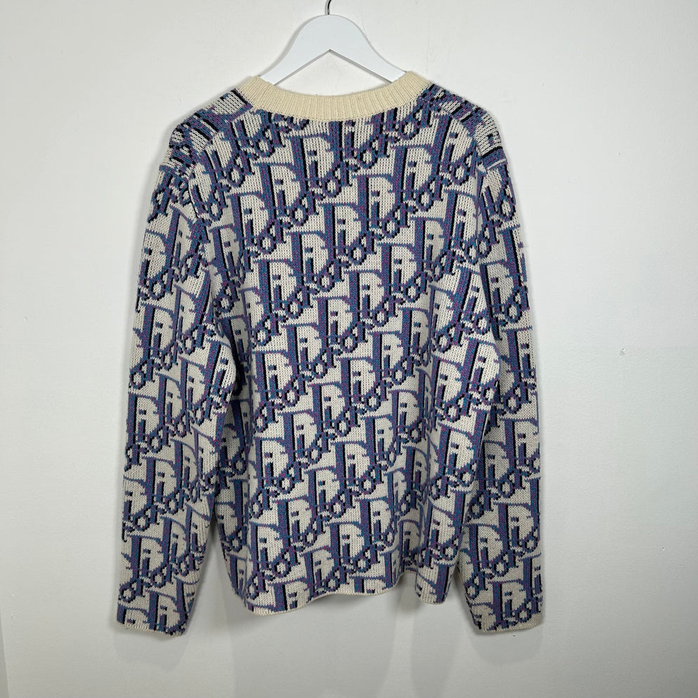 Dior Jacquard Oblique Knit Sweater Size M