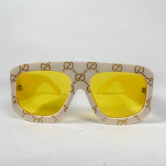 Gucci Ivory GG Monogram Acetate Sunglasses