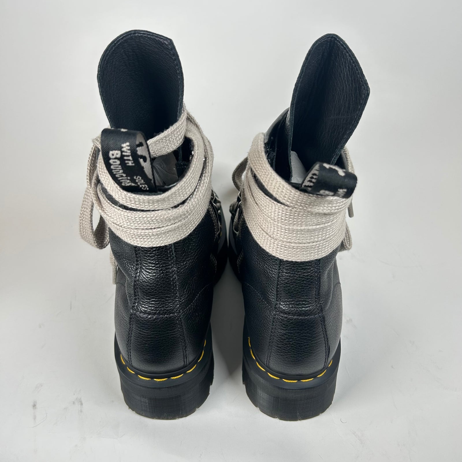 Rick Owens x Dr. Martens Black 1460 Quad Sole Pentagram Jumbolace Boots Size 13