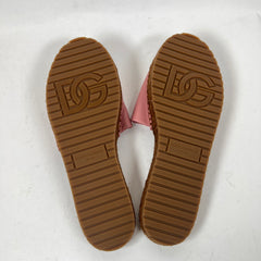 Dolce & Gabbana Pink DG Medallion Napa Espadrilles Size 38
