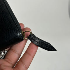 Gucci Black Kingsnake Leather Long Wallet