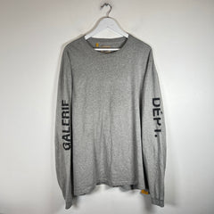 Gallery Dept. Gray Logo Longsleeve Shirt Size XXL