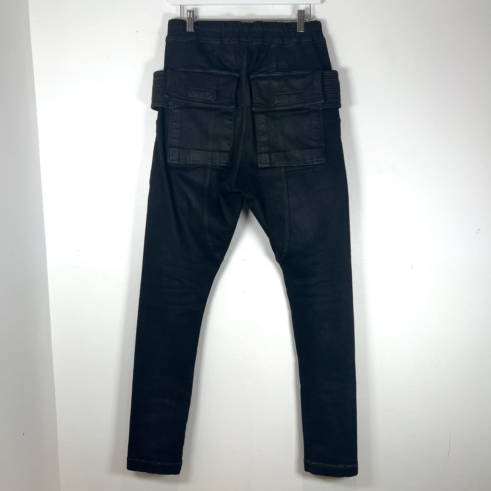 Rick Owens DRKSHDW Waxed Creatch Cargos