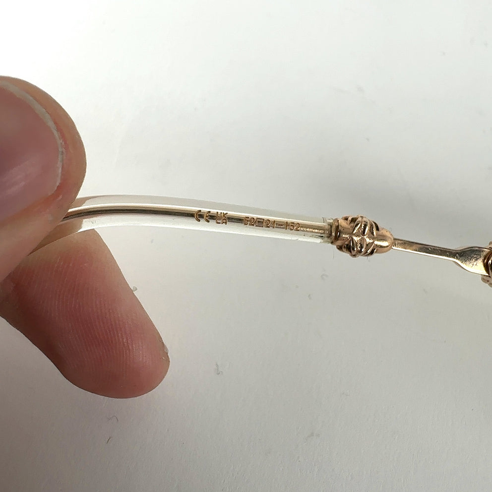 Chrome Hearts 'Duck Butter' Gold/Clear Frame Glasses