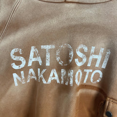 Satoshi Nakamoto Spell Out Logo Cargo Hoodie