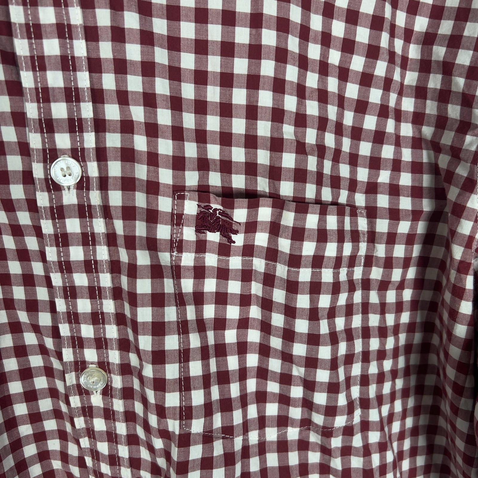 Burberry Gingham Button Up Shirt