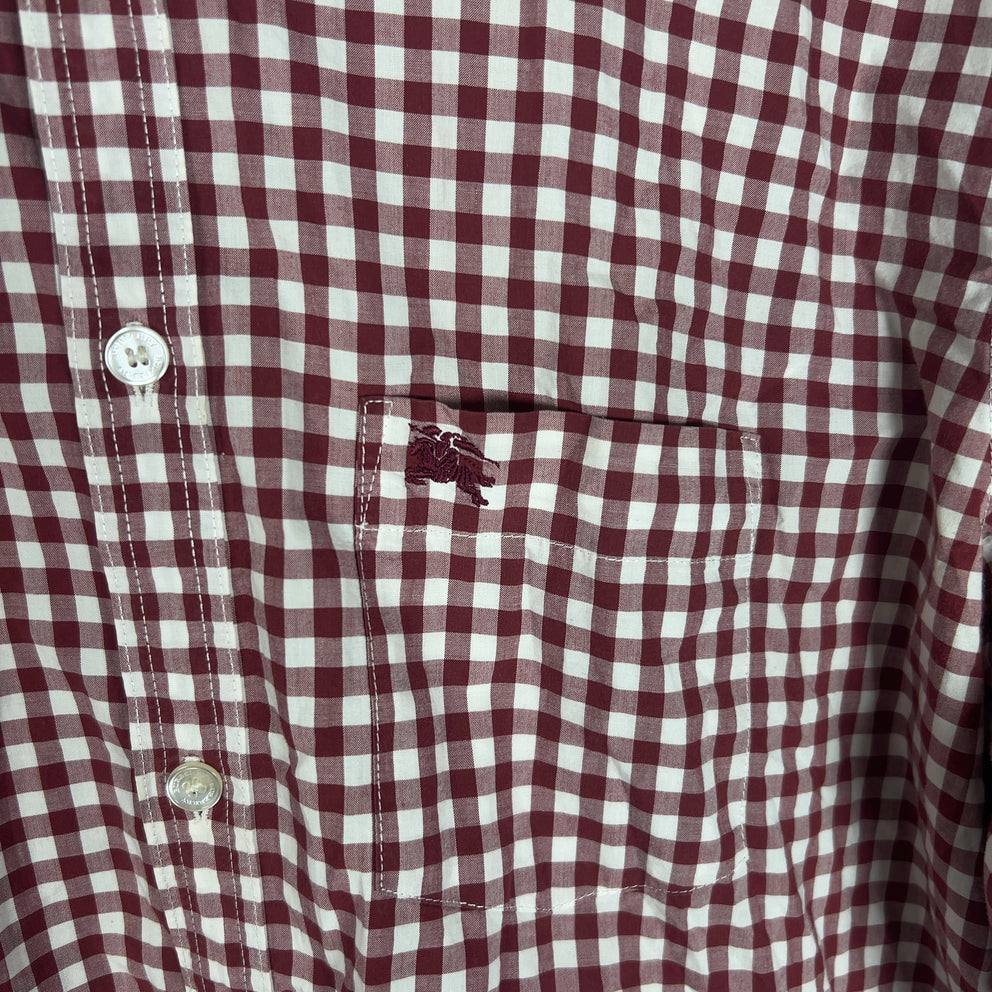 Burberry Gingham Button Up Shirt