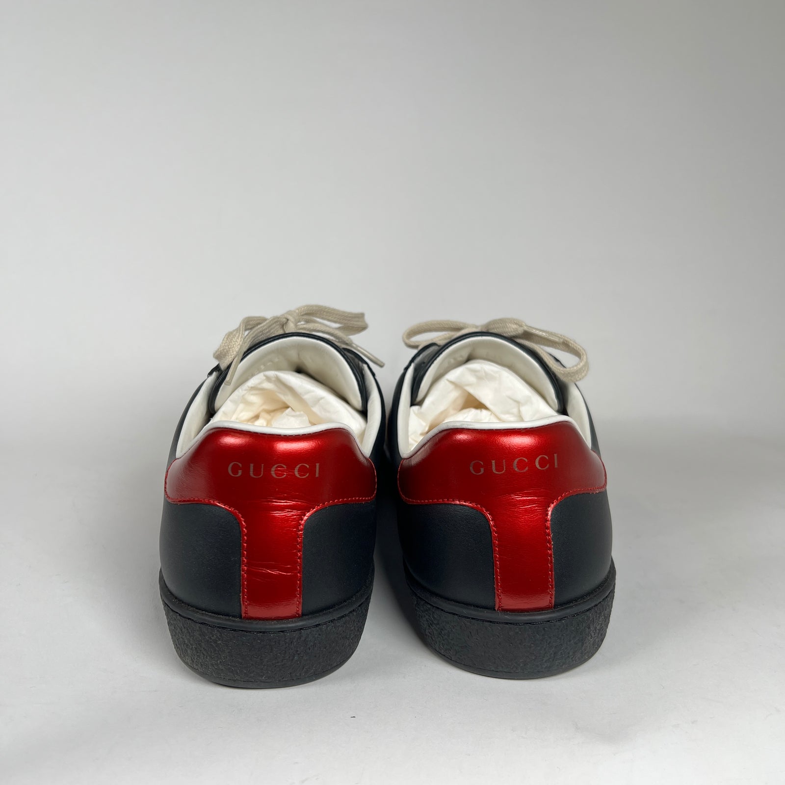 Gucci Ace Stripe Leather Sneaker Size 12