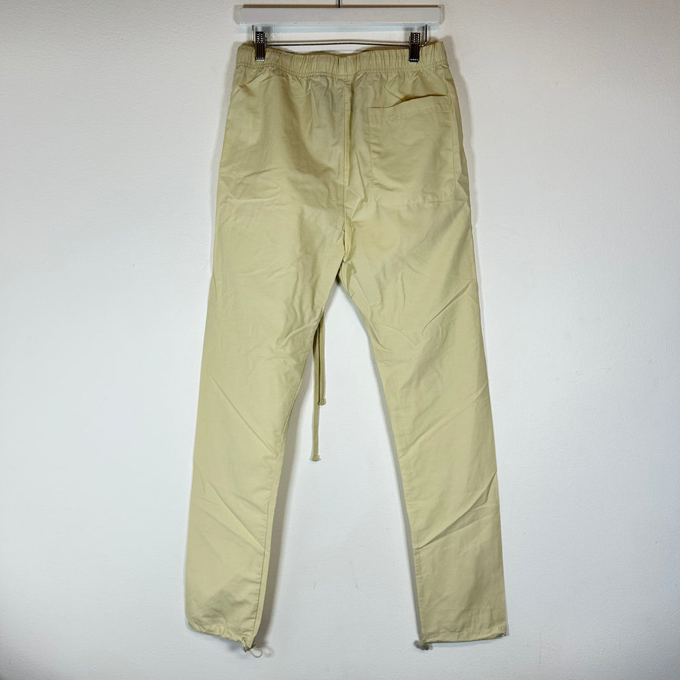 Essentials Cream Logo Nylon Pants Size S