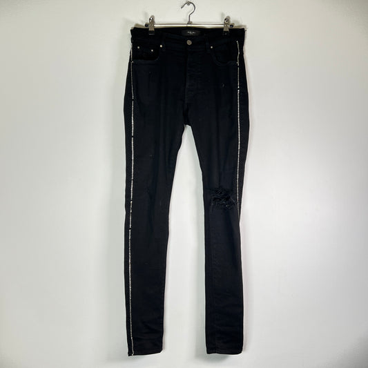 Amiri Black Crystal Jeans Size 31