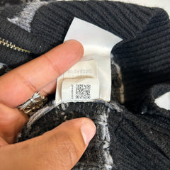 Supreme x TNF Black Knit Wool Zip-Up Hoodie Size L