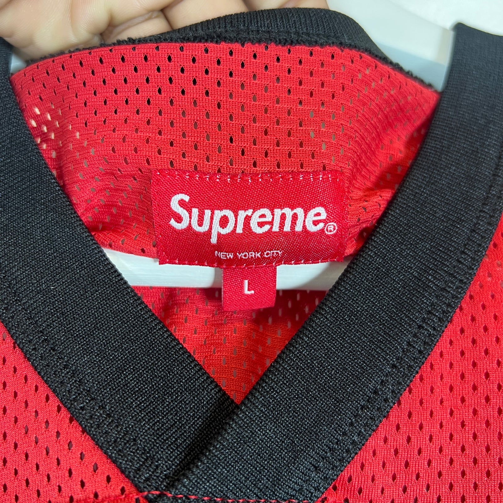 Supreme Red/Black Ol' Dirty Bastard Football Jersey Size L
