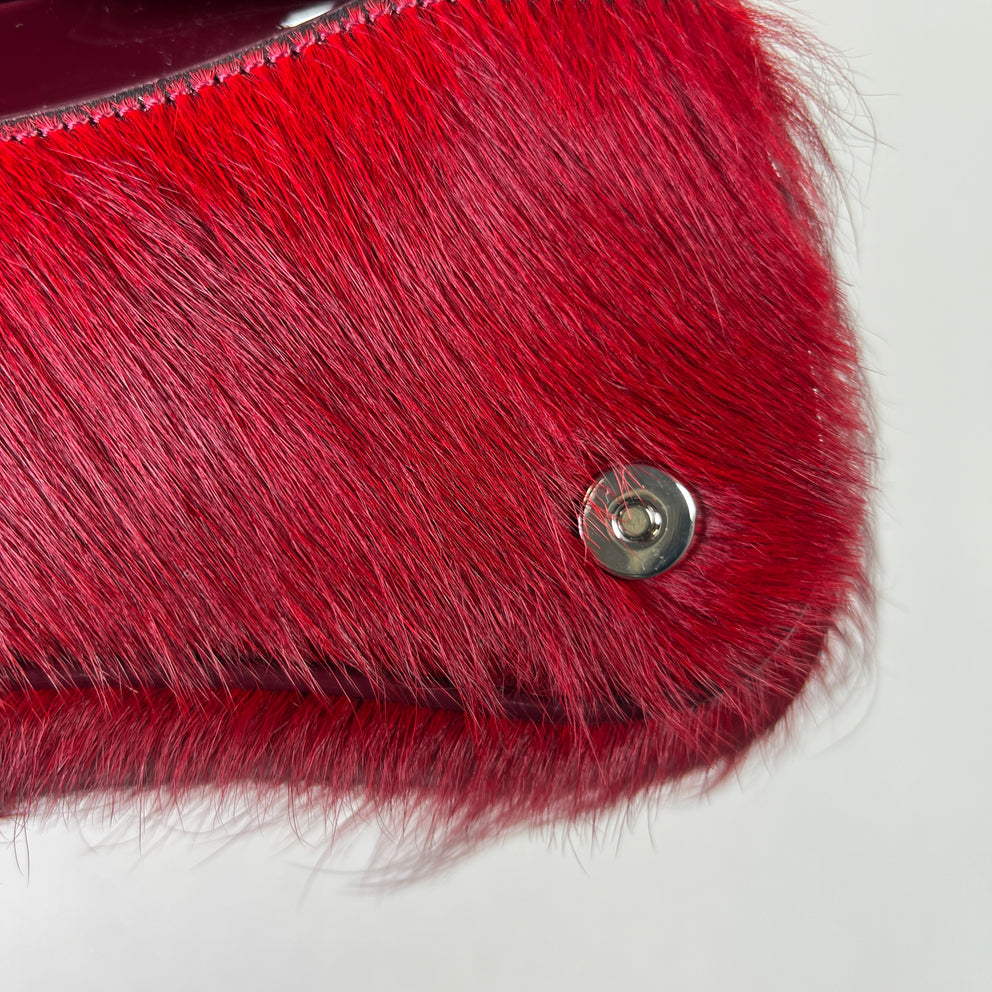 Diesel Pony Hair Calf-Leather Play Clutch Bag