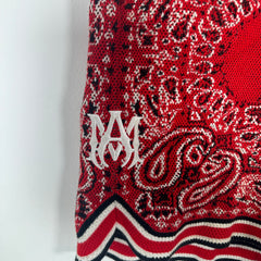 Amiri Red Knit Paisley Shorts Size L`
