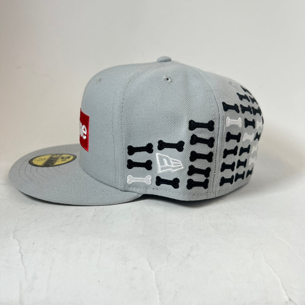 Supreme x New Era Bones Box Logo Fitted Hat