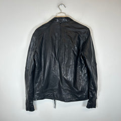 All Saints Black Cora Leather Jacket Size S