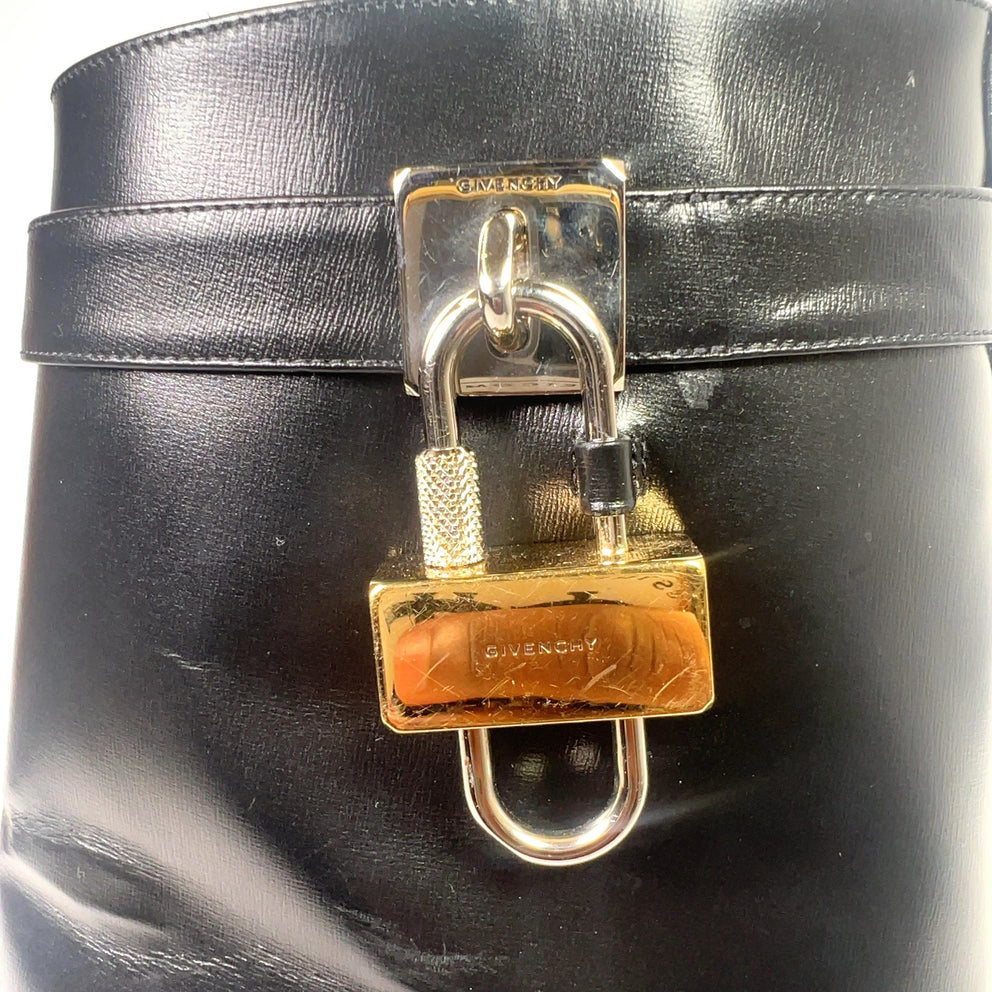 Givenchy Shark Calfskin Lock Ankle Boots