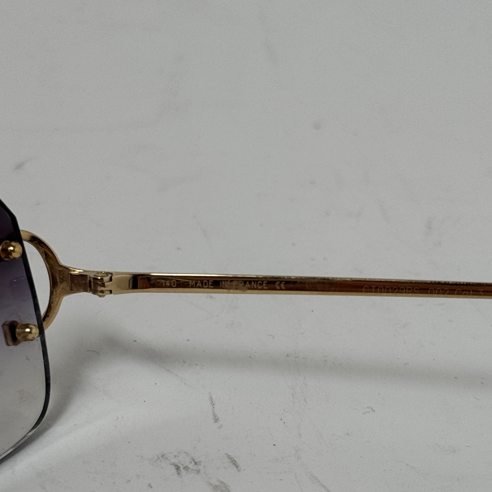 Cartier Big C Fluorescent Gold Wire Frame Glasses