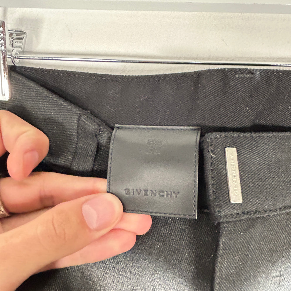 Givenchy Black Chito Grafitti Dog Jeans Size 34
