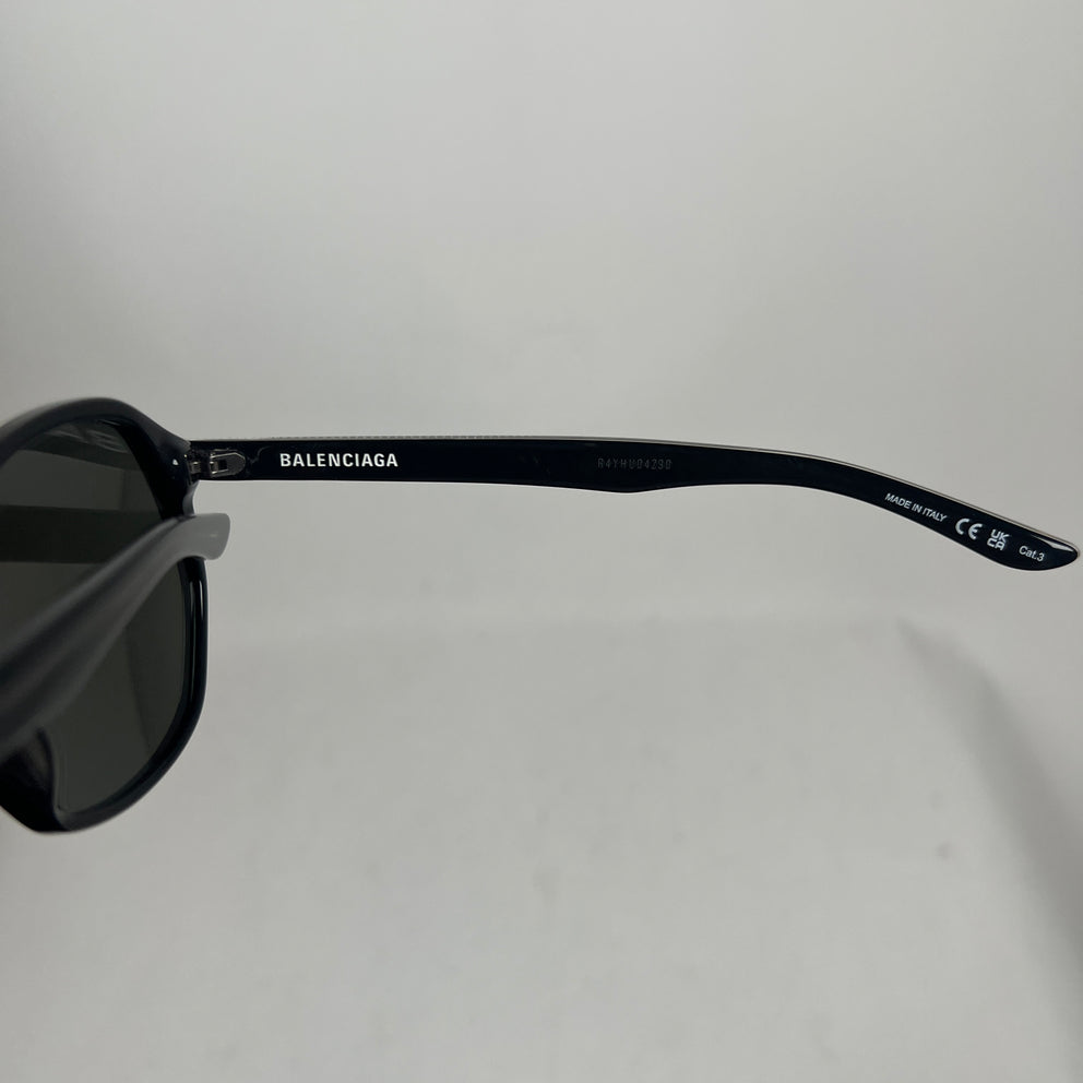 Balenciaga Black Geometric Sunglasses