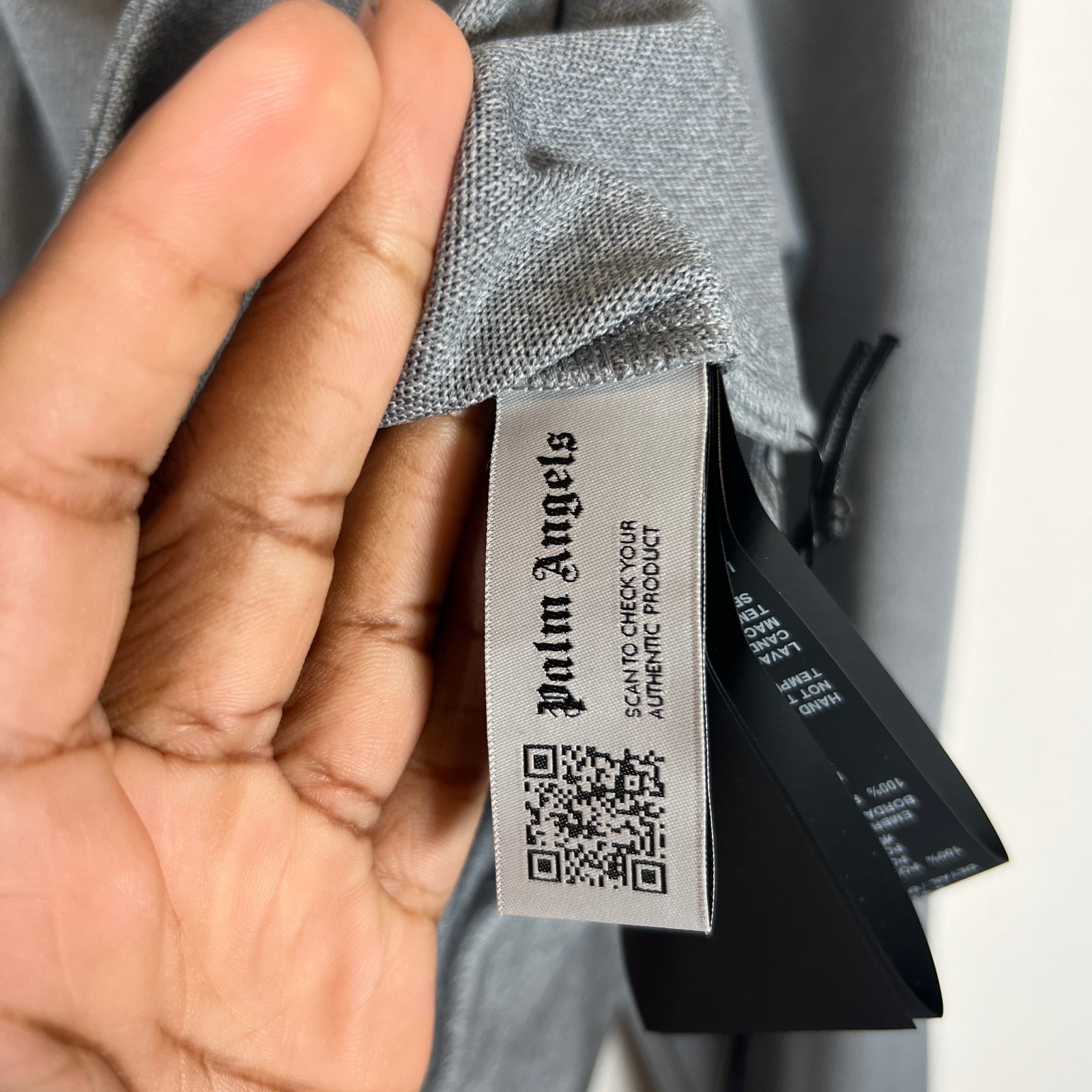 Palm Angels Grey Half Zip Track Pullover Jacket Size XL