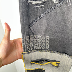 Who Decides War Patch Work Logo Jeans Size 34