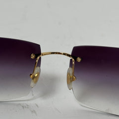 Cartier Big C Fluorescent Gold Wire Frame Glasses