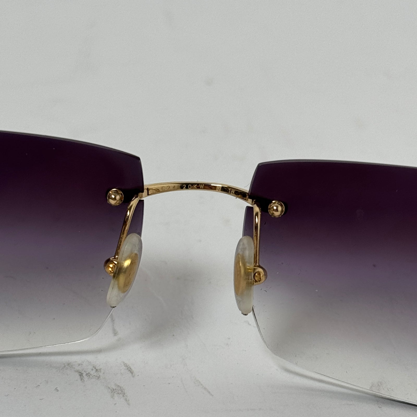 Cartier Big C Fluorescent Gold Wire Frame Glasses