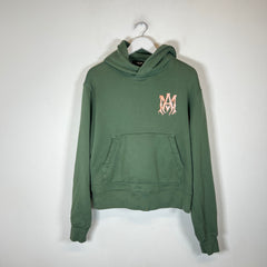 Amiri Green/Peach Watercolor MA Logo Hoodie Size XS