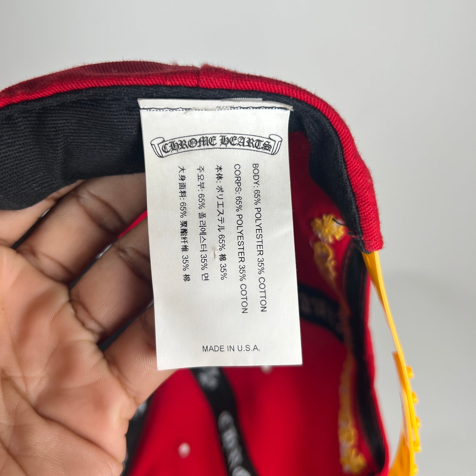 Chrome Hearts Red/Yellow CH Hat