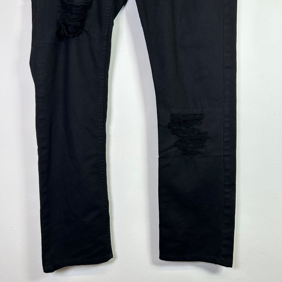 Helmut Lang Black Distressed Jeans
