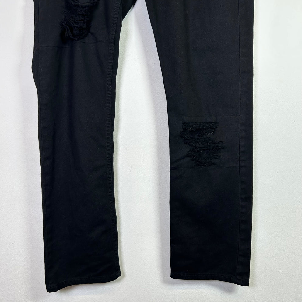 Helmut Lang Black Distressed Jeans