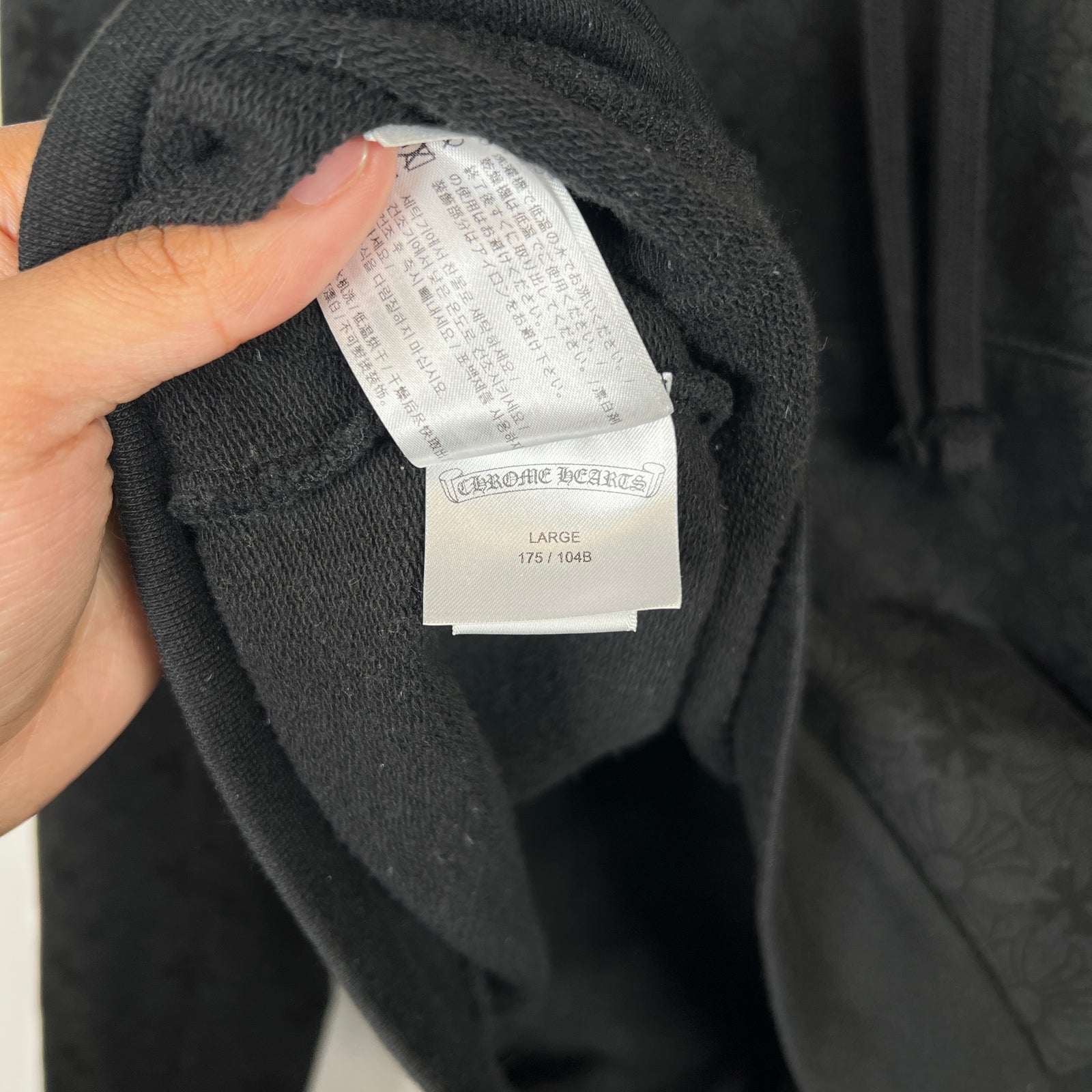Chrome Hearts Black Monogram Hoodie Size L