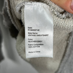 R13 Grey Distressed Crewneck Size S