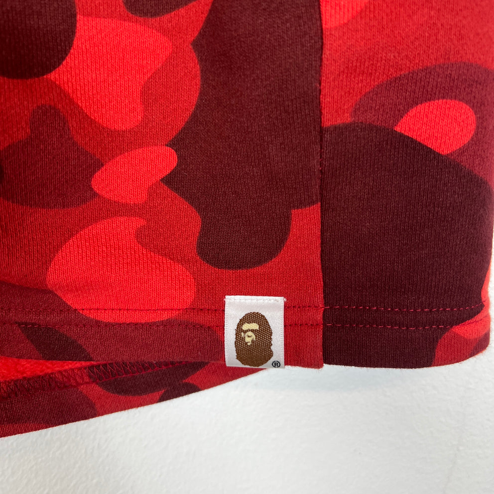 Bape Red Camo Shorts Size L