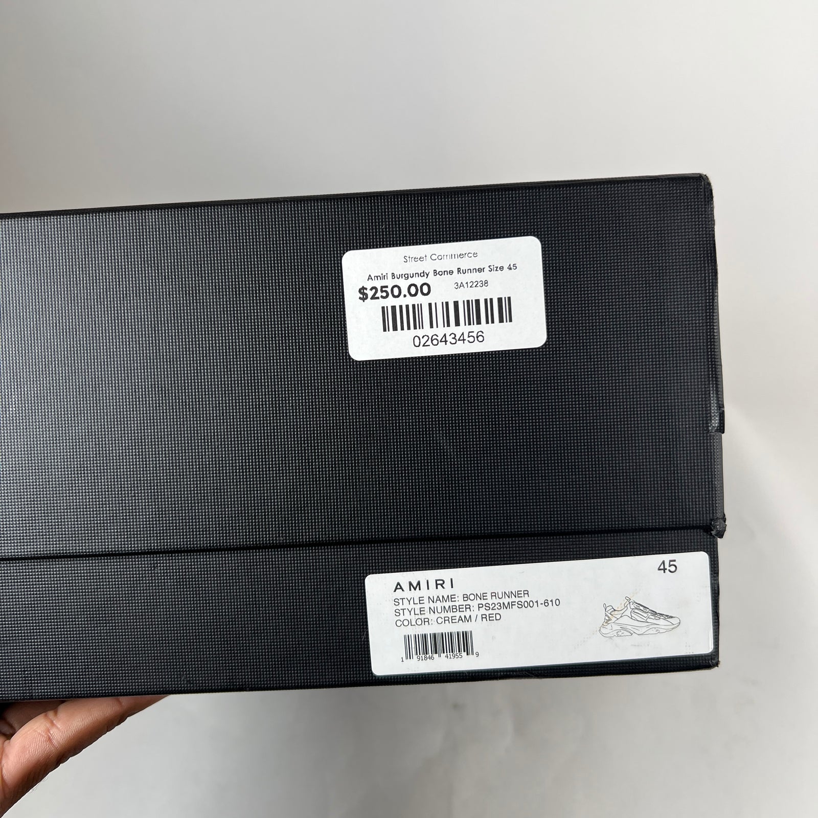 Amiri Burgundy Bone Runner Size 44