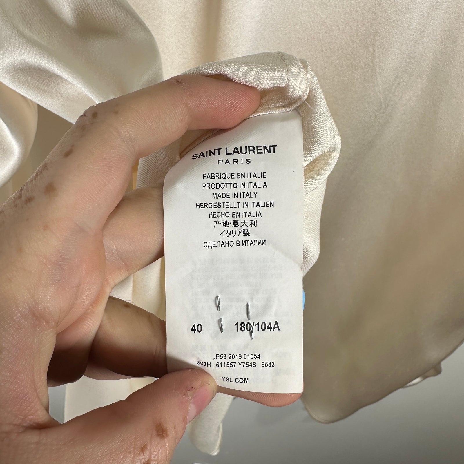 Gucci SS10 Strap Silk Blend Shirt Size M