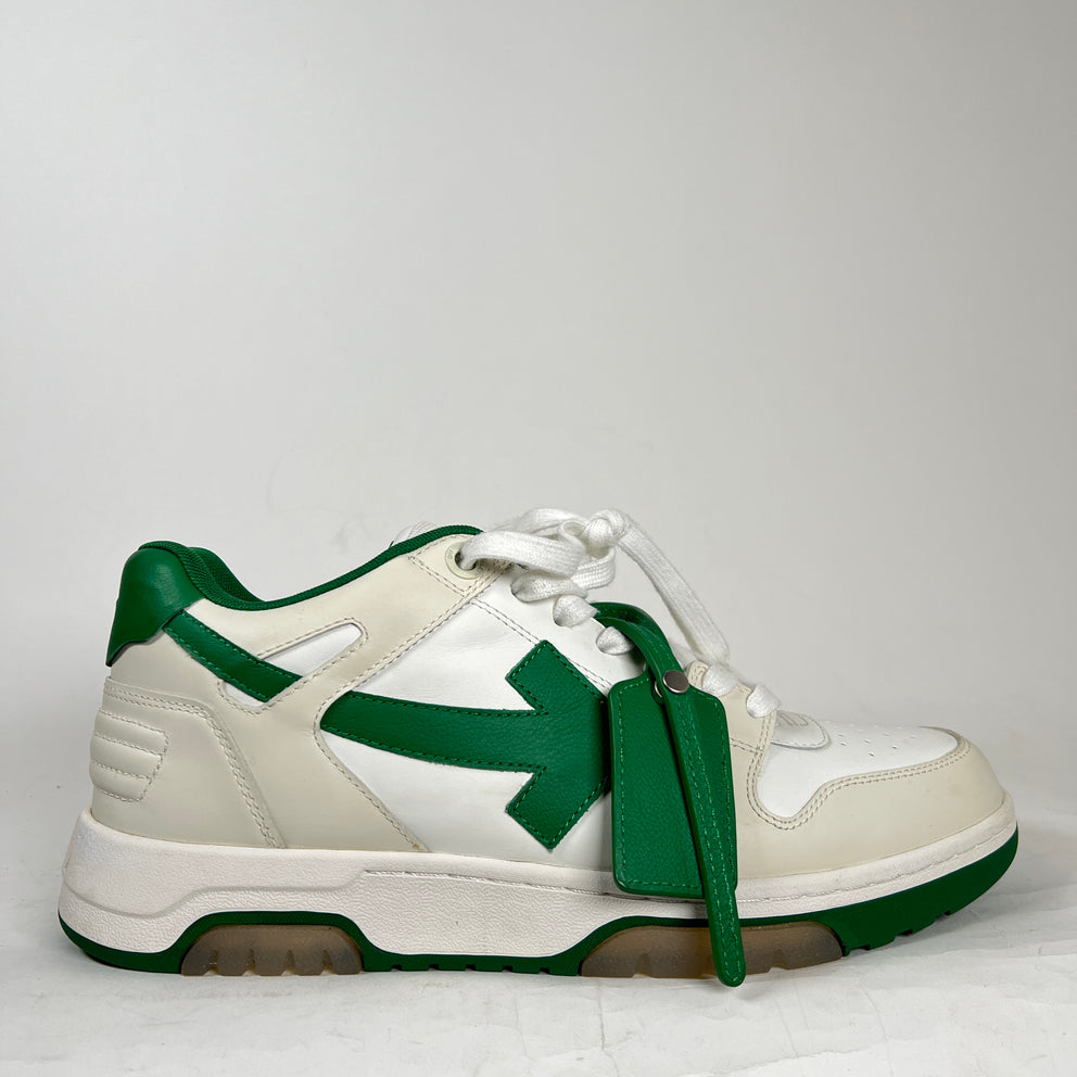 Off White Green/White Out The Office Sneakers Size 11