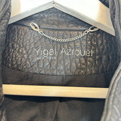 Yigal Azrouel Black Lamb Leather Biker Jacket Size 2