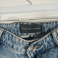 Who Decides War Mural Blue Jeans Size 36