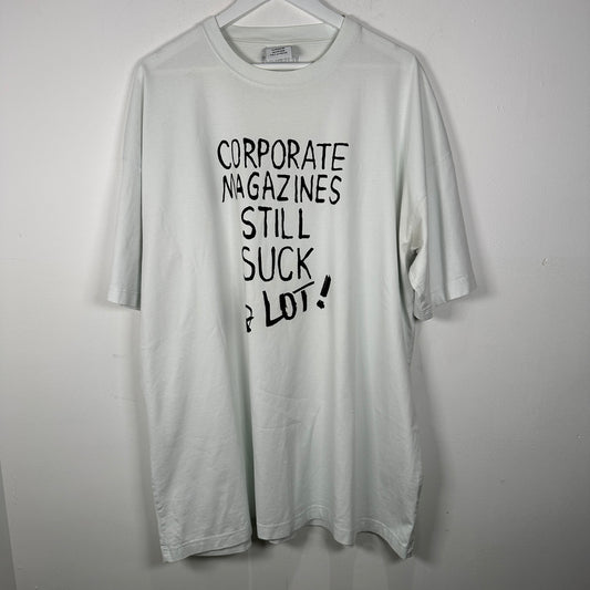 Vetements Corporate Mags Suck Graphic T-Shirt