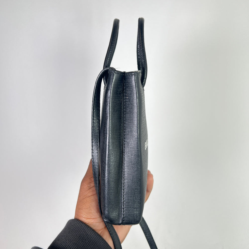 Balenciaga Phone Holder Logo Crossbody Bag