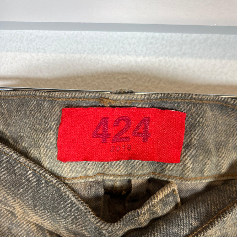 424 Mud Wash Denim Jeans Size 32