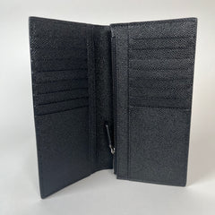 Burberry Logo Motif Leather Long Wallet