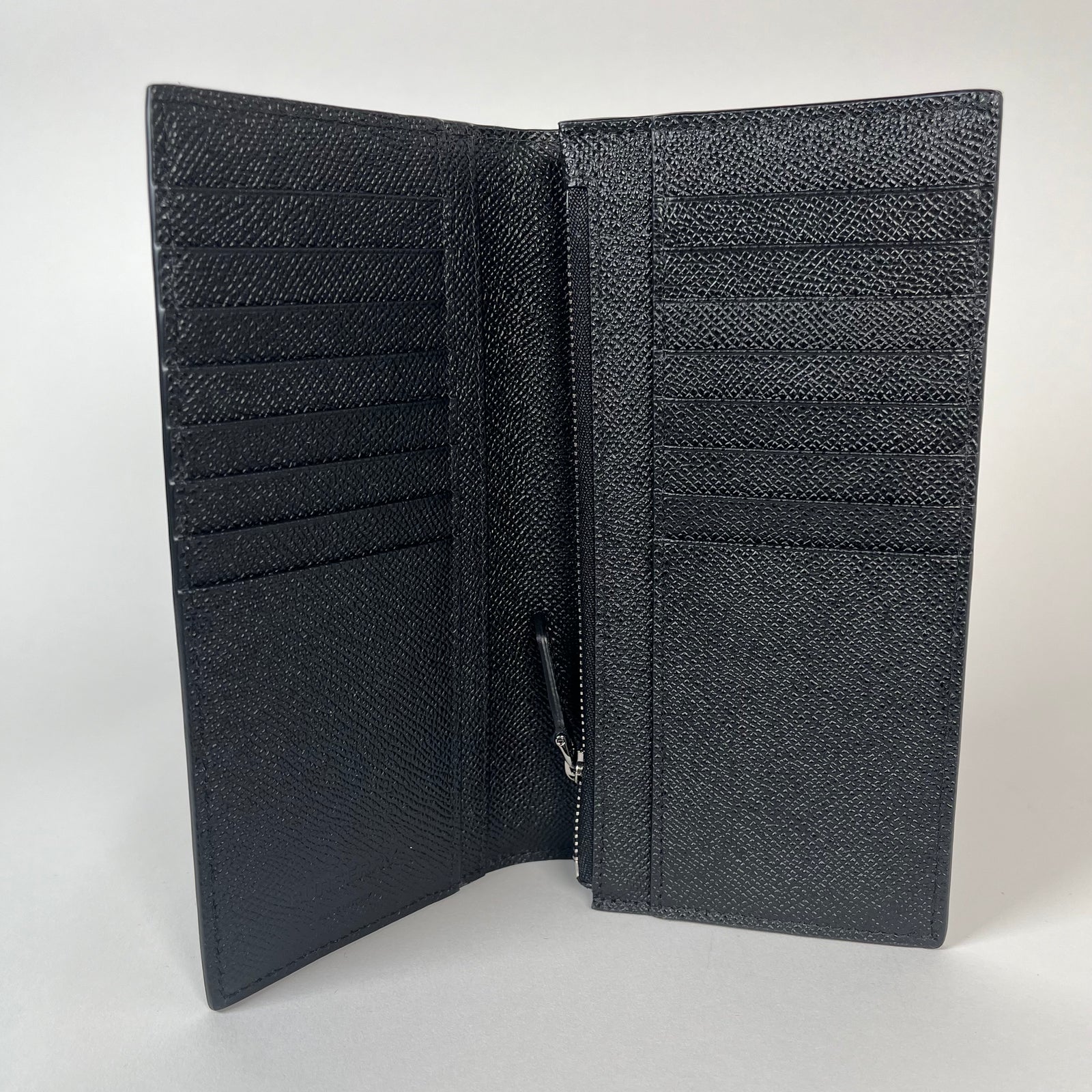 Burberry Logo Motif Leather Long Wallet